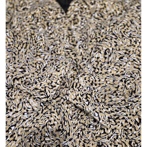 Notations Open Front Jacket Womens Small 3/4 Cuffed Sleeve Abstract Print Blazer - Picture 4 of 6